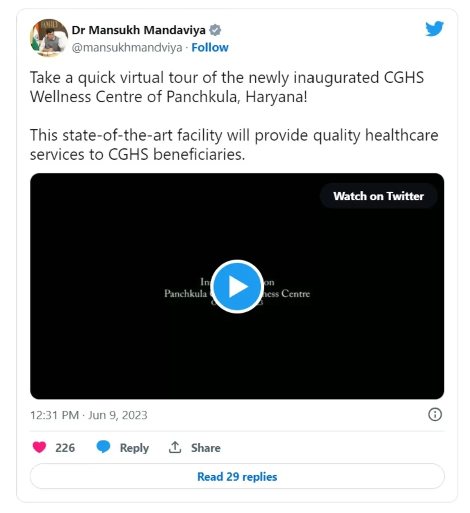 Dr Mansukh Mandaviya inaugurates CGHS Wellness Centres in Chandigarh and Panchkula