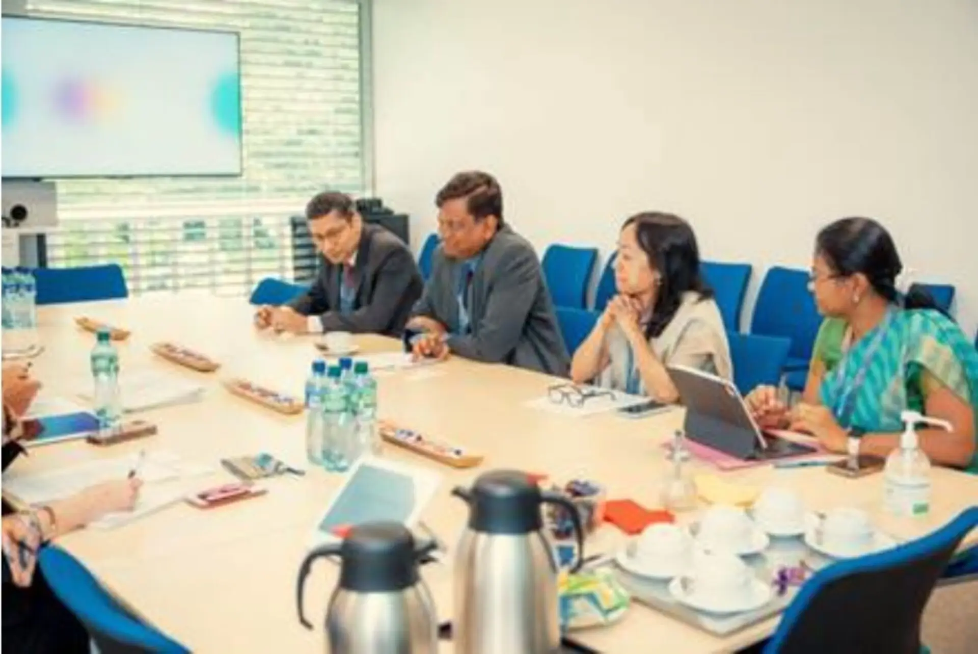Union Health Secretary holds bilateral meeting with Global Fund on the sidelines of the World Health Assembly at Geneva