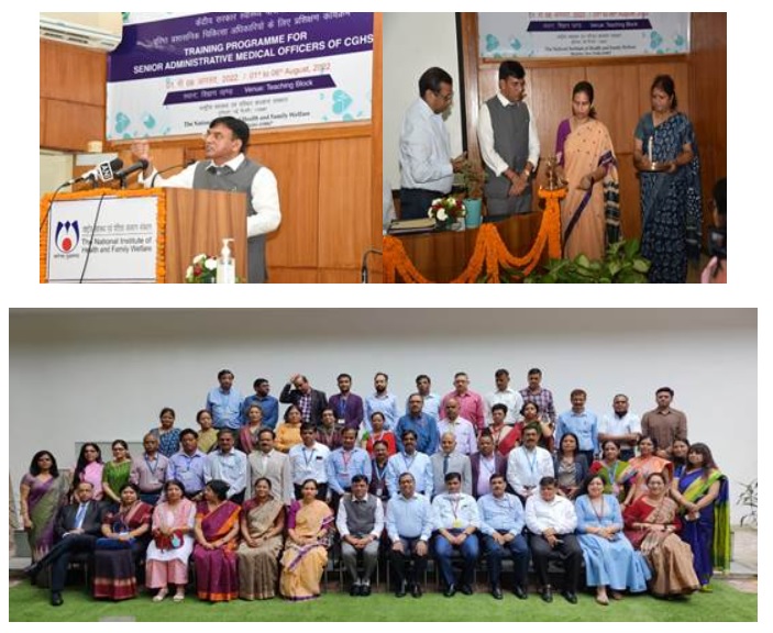 Union Health Minister Dr Mansukh Mandaviya addresses inaugural ceremony of training programme for senior administrative medical officers of CGHS