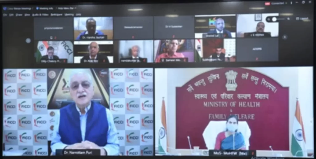 Dr. Bharati Pravin Pawar, Union Minister of State for Health and Family Welfare virtually addressestheAnnual FICCI Healthcare Excellence Awards Ceremony