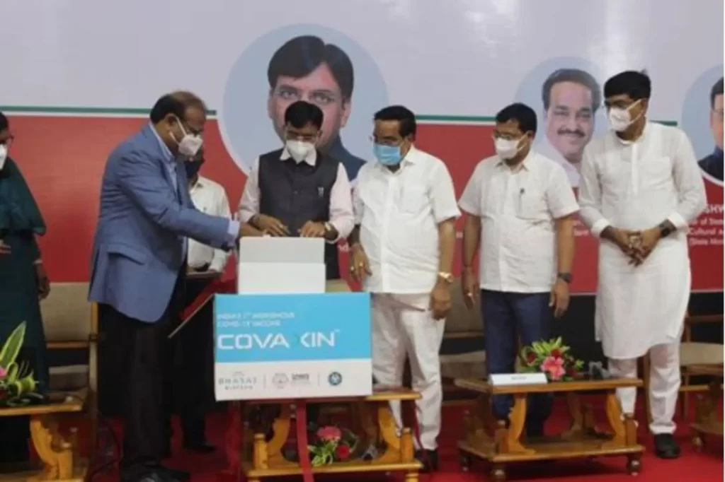 Union Minister for Health and Family Welfare and Chemicals & Fertilizers, Shri Mansukh Mandaviya releases first commercial batch of COVAXIN manufactured in Ankleshwar, Gujarat